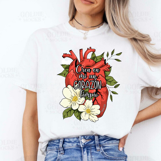 Tshirt Crea en mi un corazón limpio