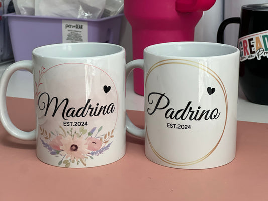 Taza Madrina y Padrino SET